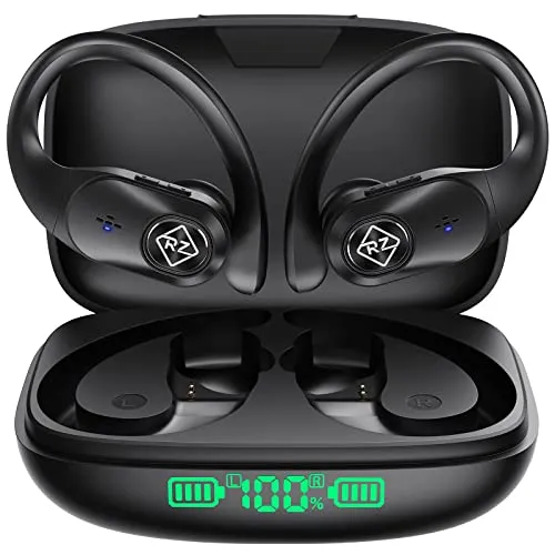 Wireless Earbuds Bluetooth Headphones with LED Display, 40H Playtime, Waterproof, Deep Bass Sound