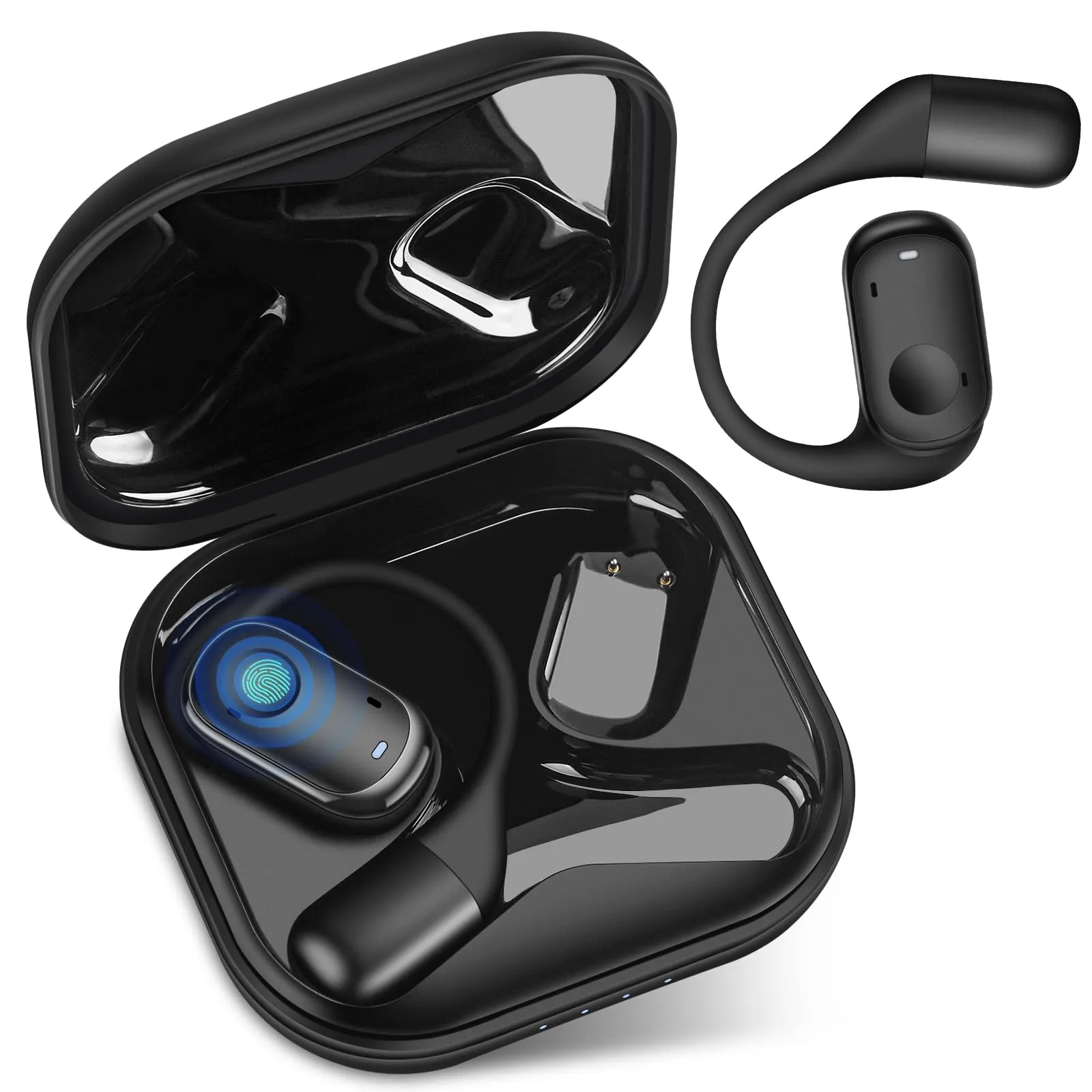 Wireless Earbuds Open Ear Bluetooth Headphones - 40 Hours Playtime, Noise Reduction, XNMOA