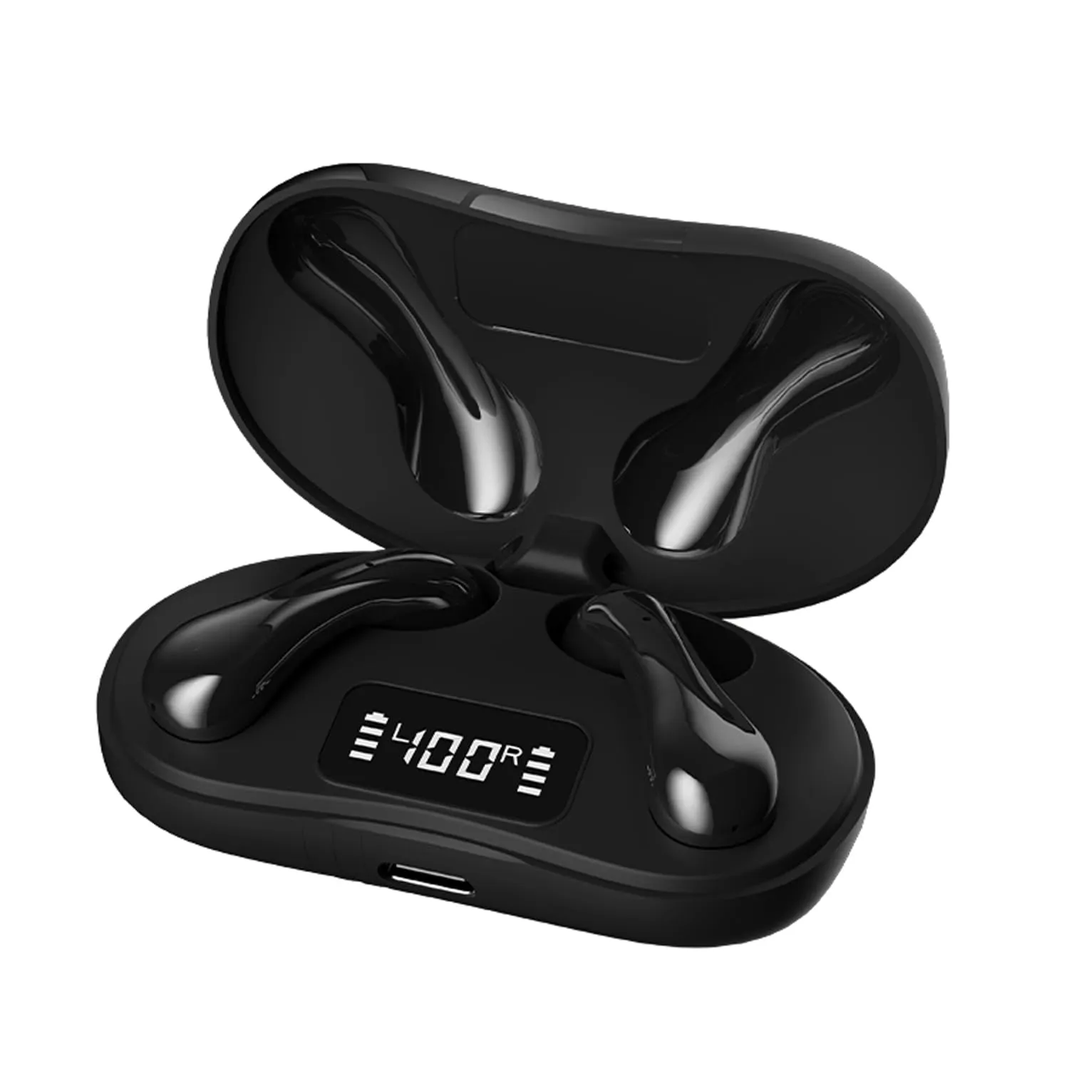 Wireless Earbuds V5.3 with Charging Case, Touch Control, ENC Noise Cancelling, Black