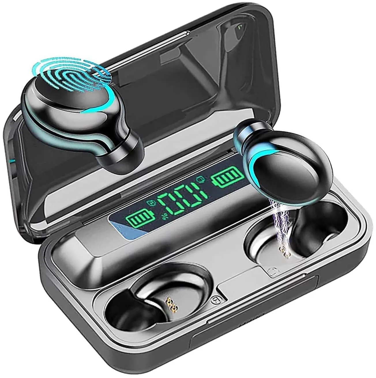 Wireless Earbuds with Charging Case, IPX5 Waterproof, Hi-Fi Stereo Sound, 88-132 Hours Playback