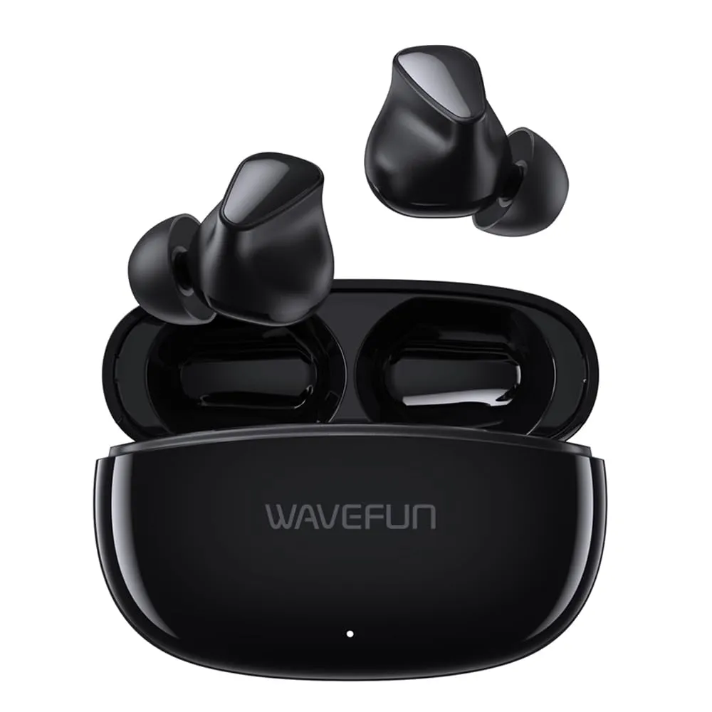 Wireless Earbuds with Super Bass, Quick Charging, Lightweight Design, Bluetooth 5.3, UV Black