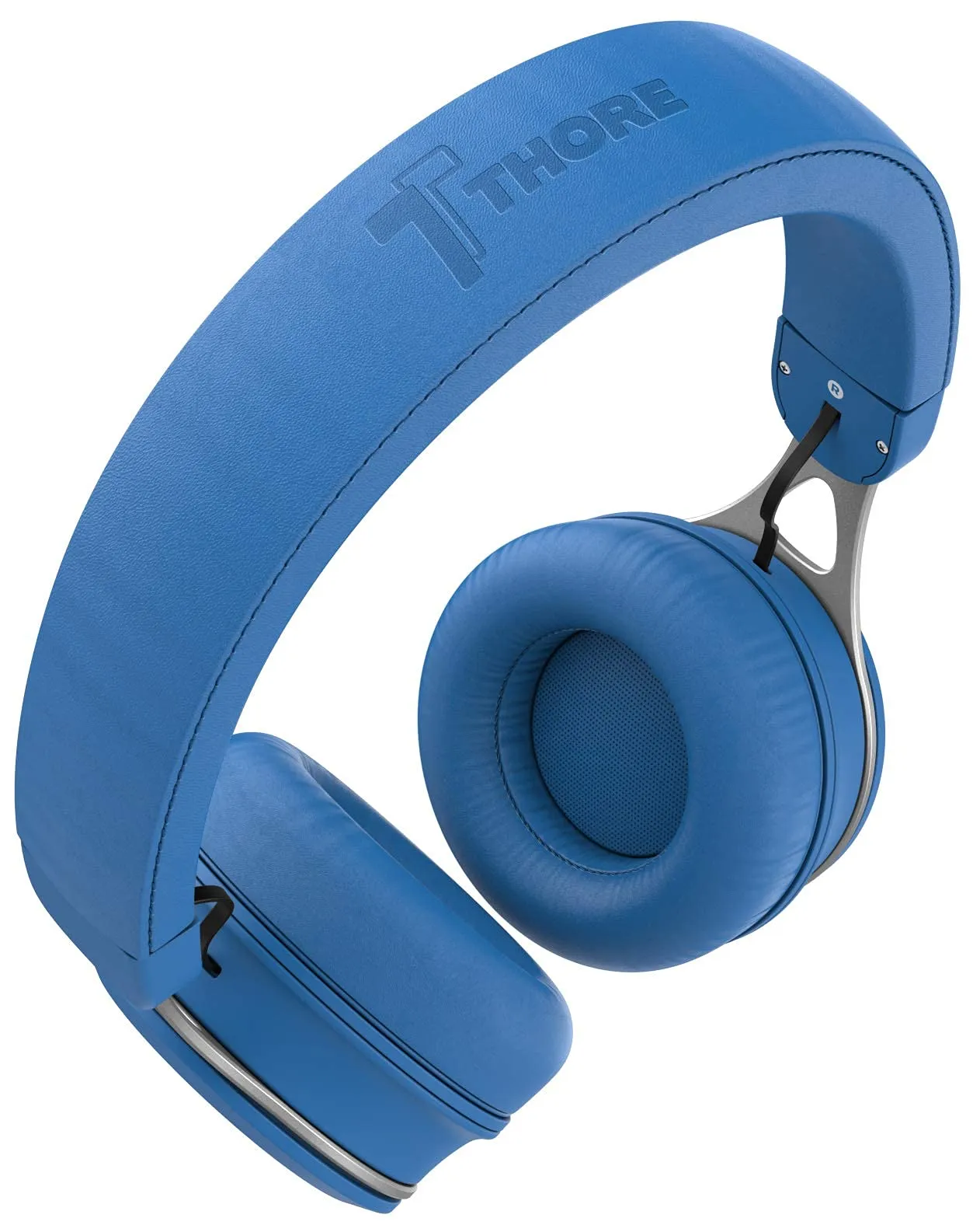 Wireless Headphones for Kids - Azure Blue, Bluetooth & Lightning Cable, Adjustable Earphones