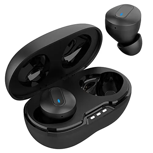 Wireless Hi-Fi Bluetooth Earbuds for Oppo A16e - Noise-Cancelling, 24h Use, Black