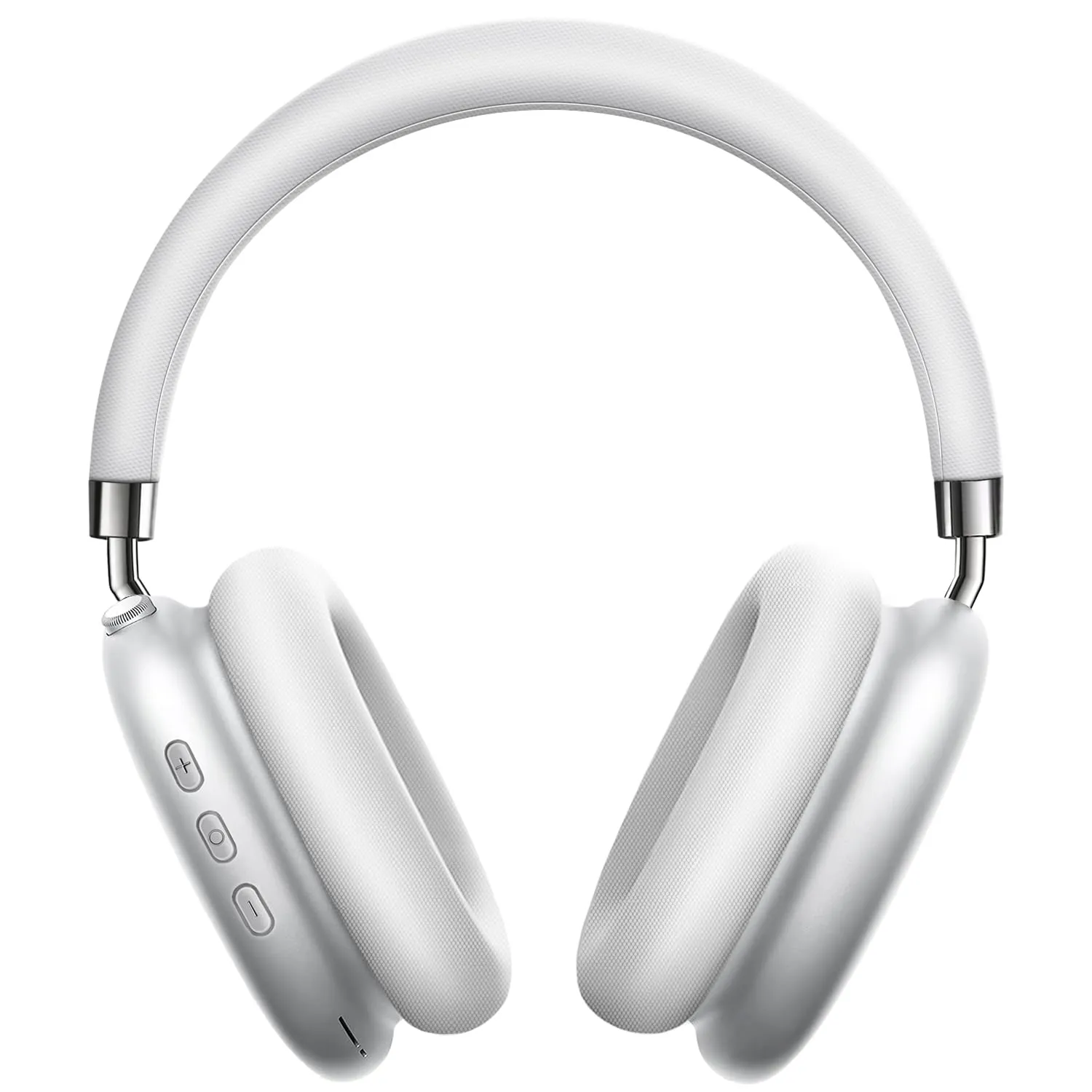 Wireless Over-Ear Bluetooth Headphones - Adjustable, 42 Hours Playtime, Volume Control - Silver