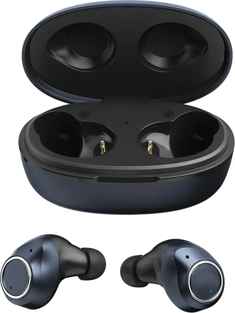 Wireless V5.2 Bluetooth Earbuds for LG 34WL850-W, Noise-Isolating, Black with Charging Case