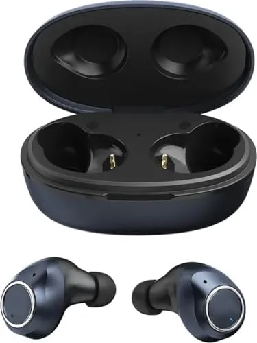 Wireless V5.2 Bluetooth Earbuds for Samsung SM-S918N, Noise-Isolating, Black with Charging Case