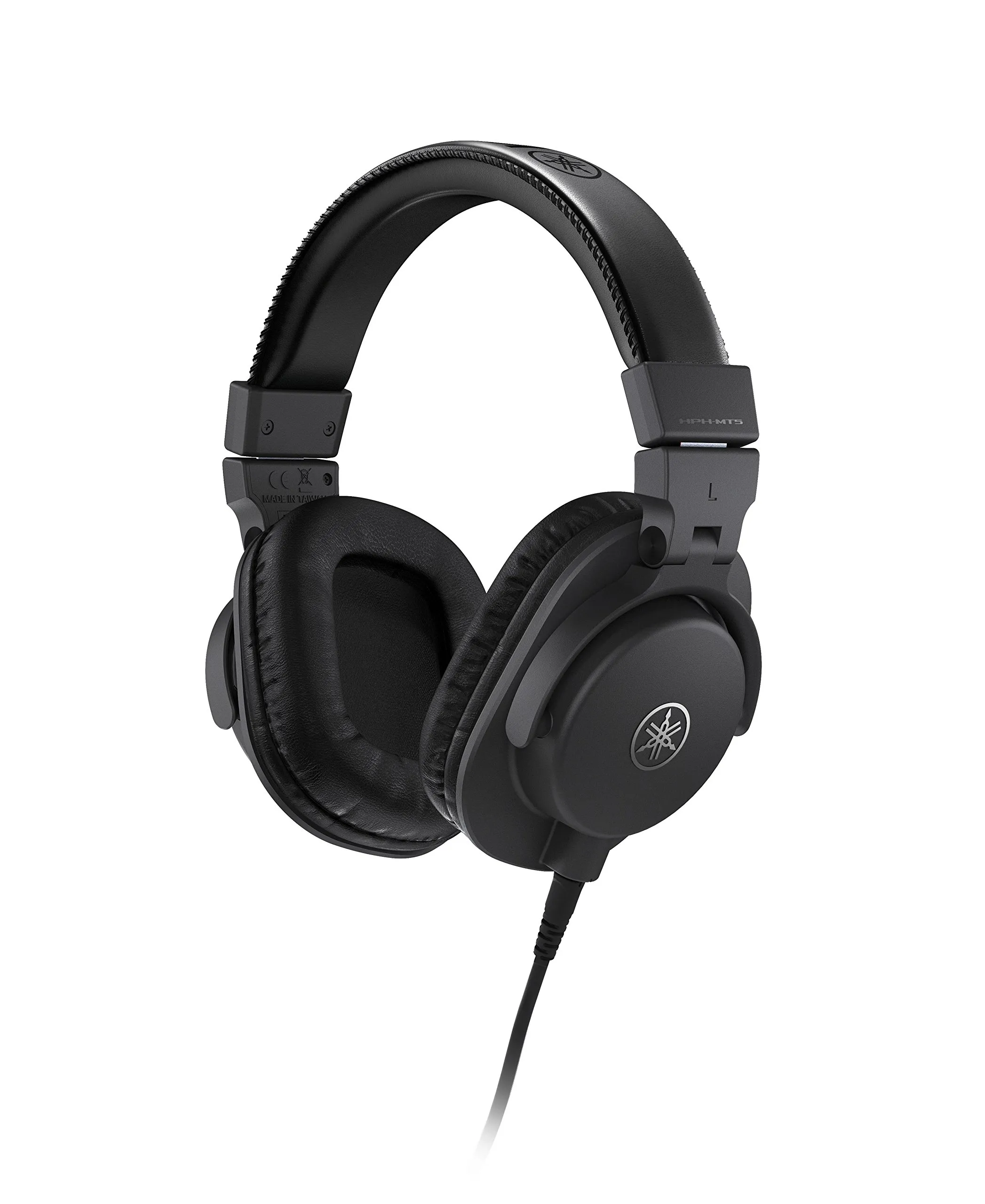 YAMAHA HPH-MT5 Studio Headphones - Foldable Monitor Headphones with 3m Cable, Black