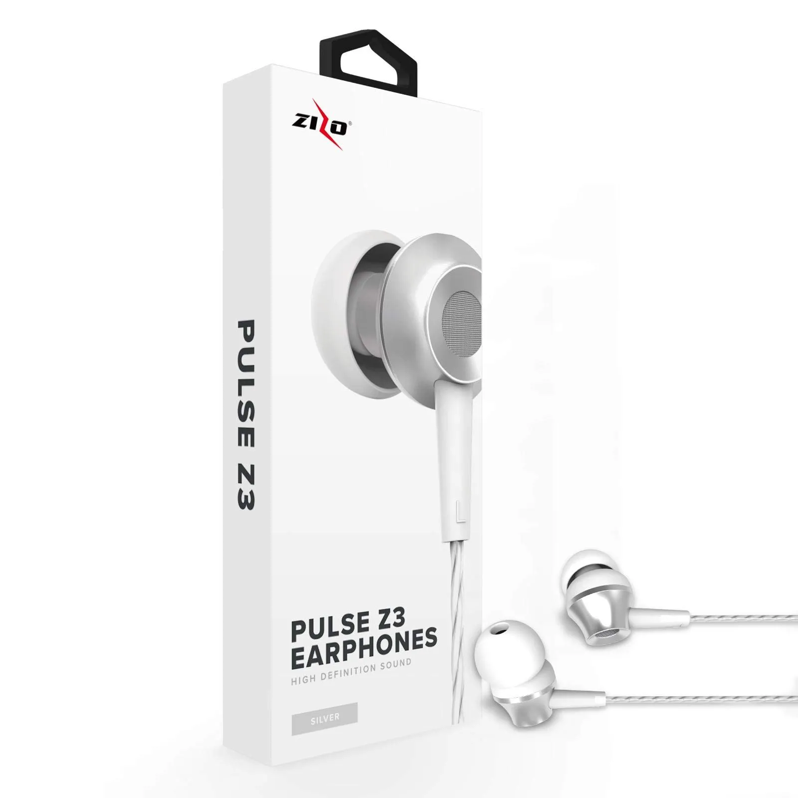 ZizoAmp Pulse Z3 Water-Resistant In-Ear Headphones with Dynamic Amp Sound and Tangle-Free Design